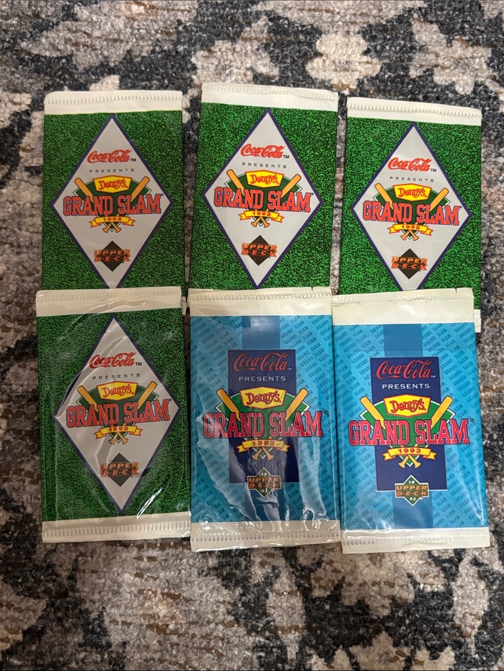 Six Dennys Grand Slam Coke Cards